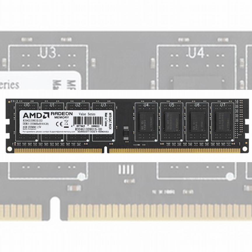 [R334G1339U1S-UO] Оперативная Память Amd Radeon 4gb R334g1339u1s-Uo