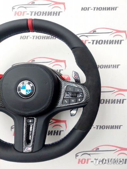 Руль BMW M G серия карбон и алькантара с