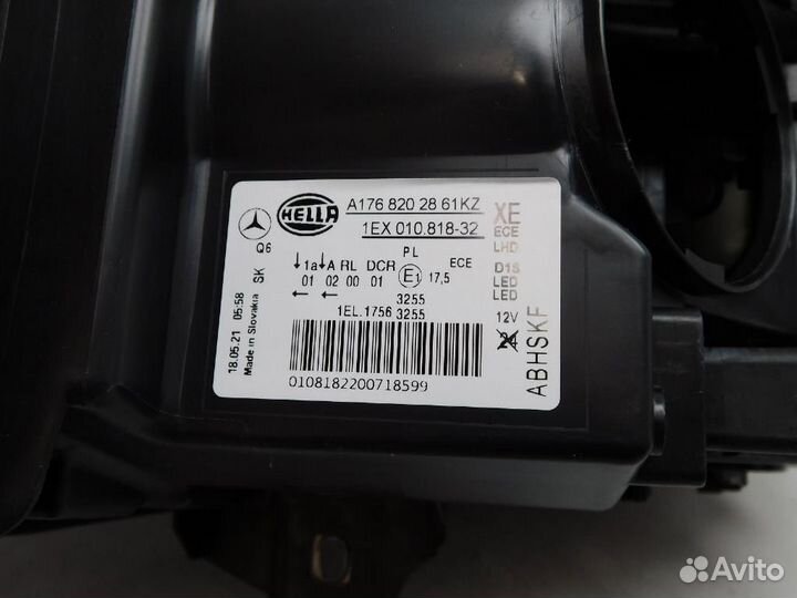 Фара правая Mercedes-Benz A-Class