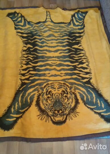 Плед с тигром.Полуторный