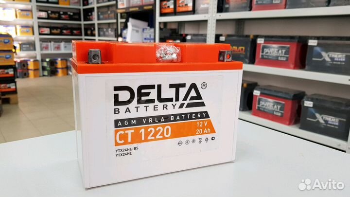 Аккумулятор 20ач.Delta 1220 на снегоход