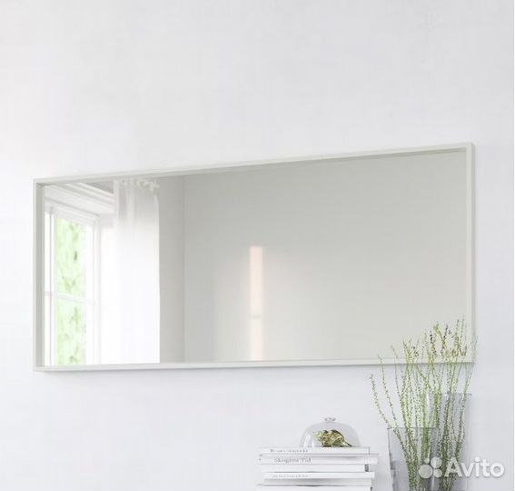 Зеркало подвесное IKEA 65*150 белая рама