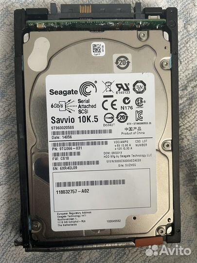 Жесткий диск 600Gb 10K.5 st9600205ss