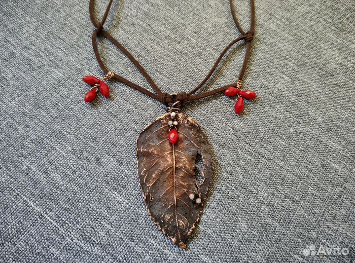 Живые украшения из меди и листьев (гальваника)