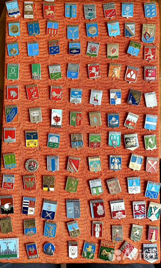 Значки гербы городов СССР