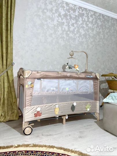 Детская кровать, кроватка 2 в 1 манеж+кровать