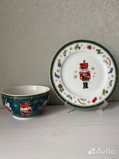 Новогодние тарелки,мини набор подарочный