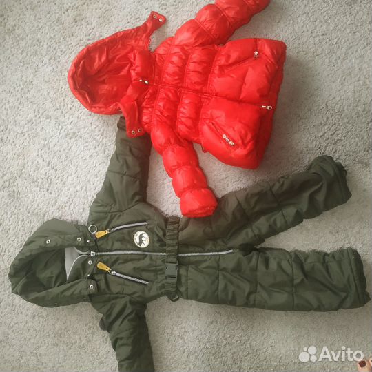 Детский комбинезон+куртка зимние