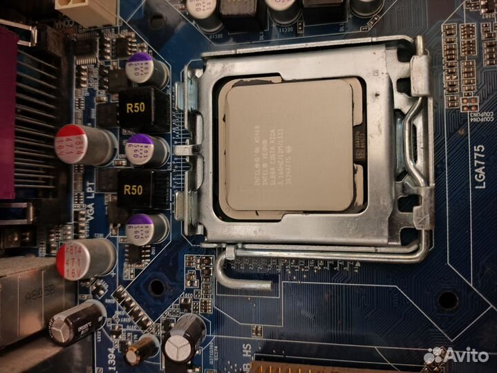 Мать Gigabyte GA-EG31MF-S2 + Xeon X5460+ 4Gb озу