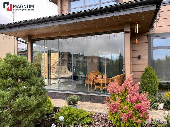 Безрамное остекление коттеджей, ресторанов, офисов