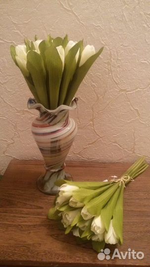 Букеты из иск. тюльпанов