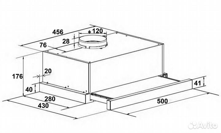 Вытяжка LEX hubble 500 (1М) white