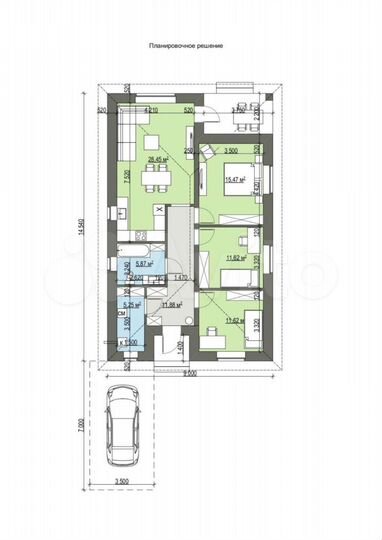 Дом 100 м² на участке 6 сот.