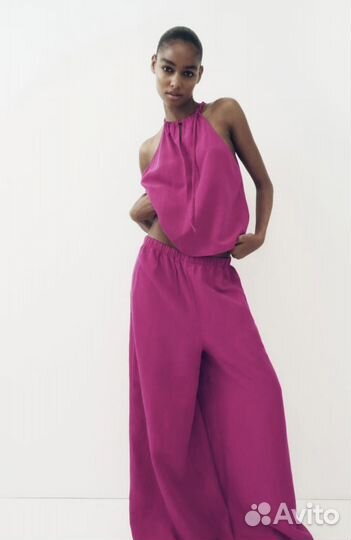 Zara льняной костюм