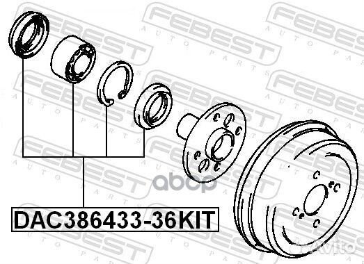 Подшипник ступицы задний toyota corolla E11 DAC