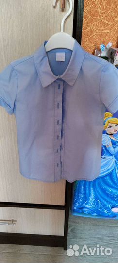 Рубашка школьная для девочки 122