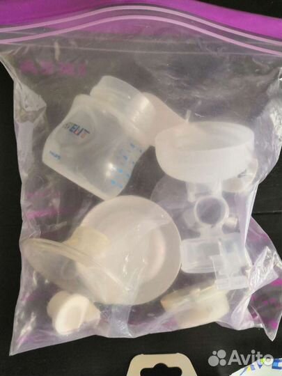 Молокоотсос Avent ручной +пакеты