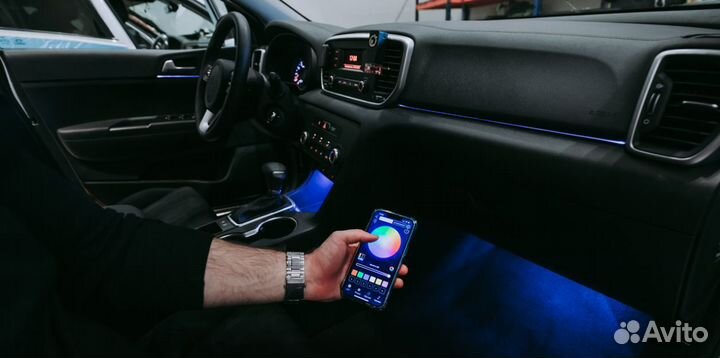 RGB LED Подсветка Салона MTF Dynamic С Монтажом