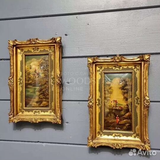 Картина.Винтаж.Масло.Антиквариат из Европы.Старина