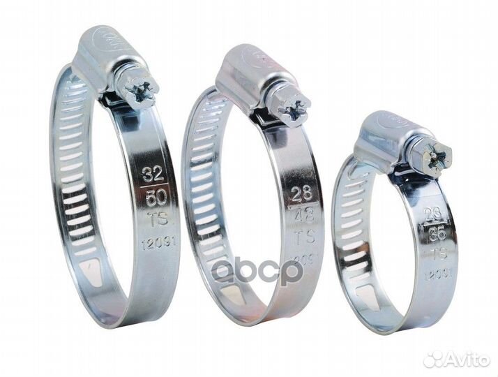 Хомут червячный 10мм 60-80мм оцинк. HR010W10600