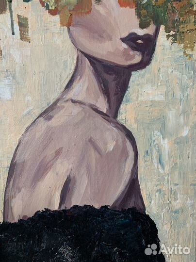 Картина акрилом на холсте в интерьер осень