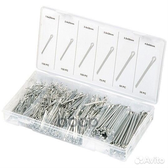 Набор шплинтов S головки х L от 1,6х25 до 4х63