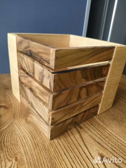 Декоративные деревянные горшочки