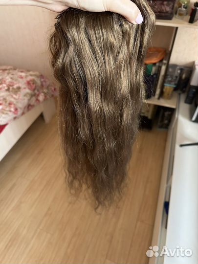 Волосы натуральные на заколках