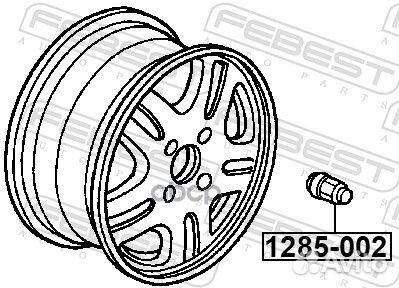 Гайка колесная 1285-002 1285-002 Febest