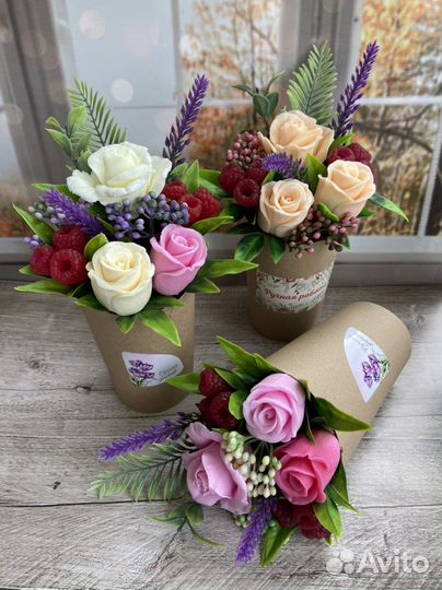 Мини букет из мыла