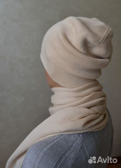 Шапка и косынка из итальянского мериноса