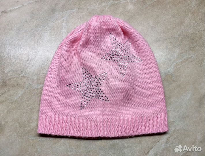 Шапки для девочки теплые + легкие на 6-10 лет