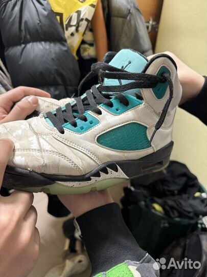 Nike jordan 5 island green