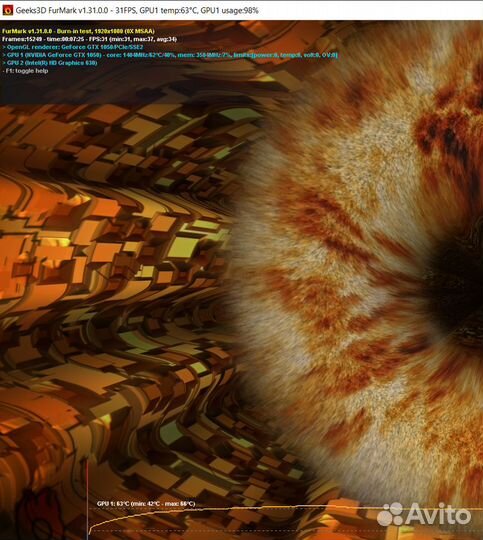 Игровой ноутбук lenovo на Core i5-7300HQ/ GTX 1050