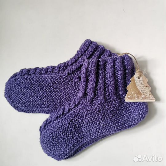 Носки - тапочки детские, вязанные, размер 31