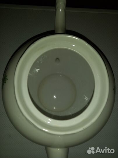 Чайник фарфоровый 2.5 литра СССР большой.Вербилки