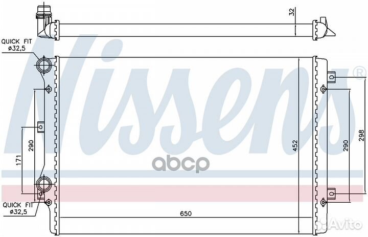 Радиатор основной nissens 65279A 65279A Nissens