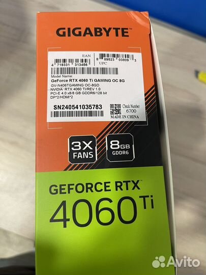 Видеокарта Gigabyte GeForce RTX 4060 Ti Gaming OC