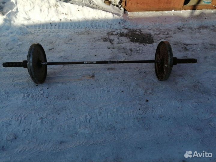 Штанга гриф блины бу