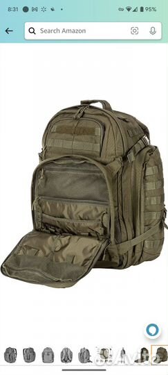 Рюкзак 5.11 rush72 2.0 backpack 55L Серый