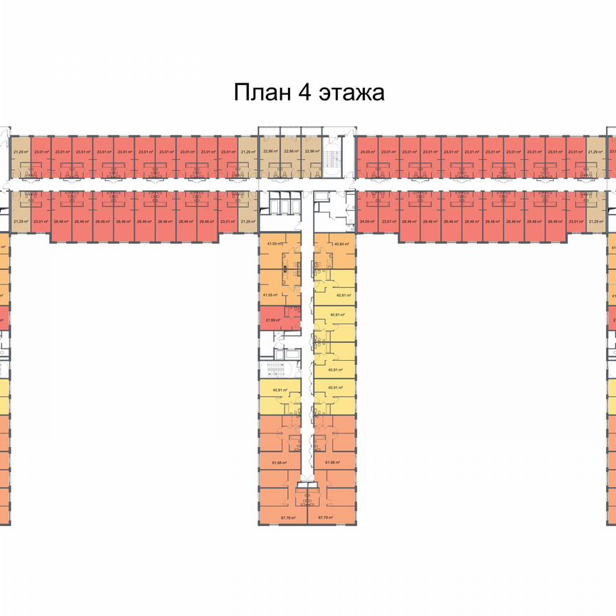 3-к. апартаменты, 67,8 м², 12/24 эт.