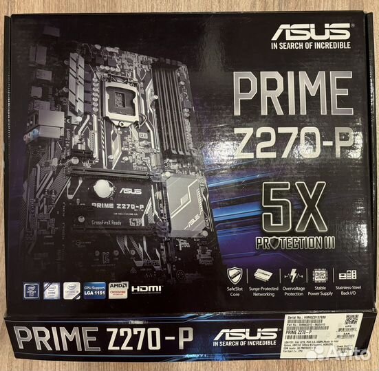 Материнская плата Asus prime z270-p