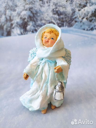 Авторские Ватные елочные игрушки Ангел