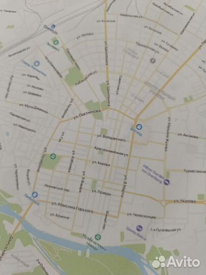 Карта Оренбурга