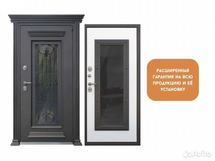 Входная дверь classic антик медный с Зеркалом 18