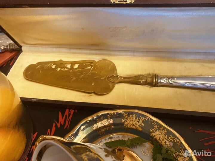 Франция Лопатка для торта в кофре