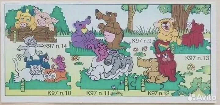 Киндер пазлы 1996 г