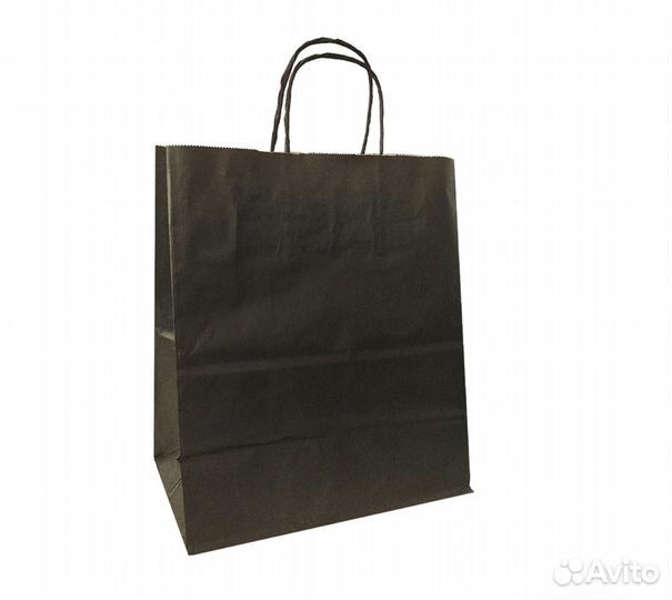 Крафт пакет с кручеными ручками