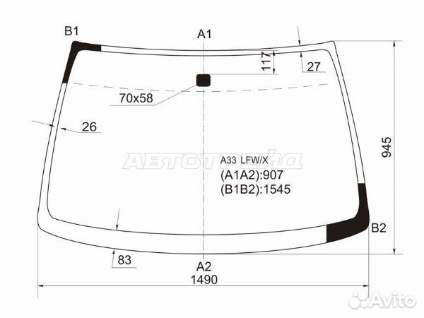 Стекло лобовое