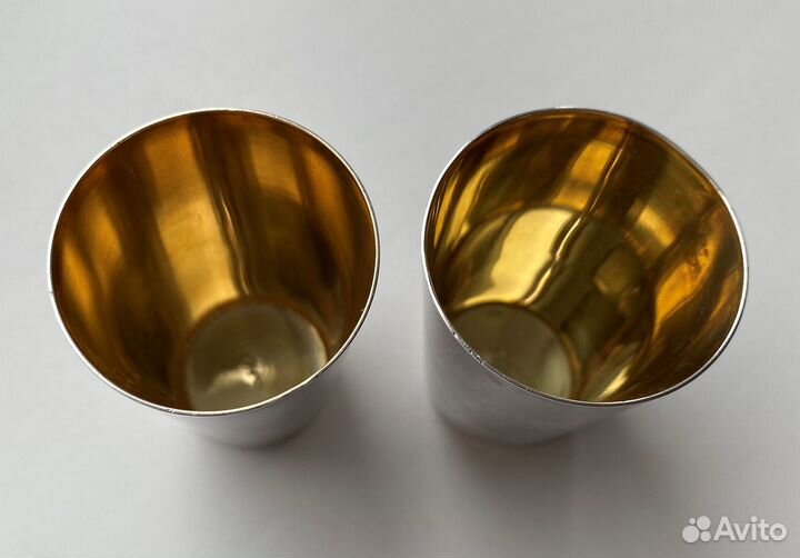 Серебряные стопки 2 штуки. Красивые